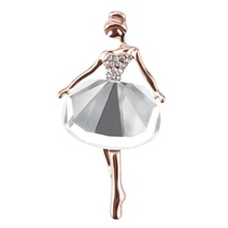 Glass diamond brooch for girls