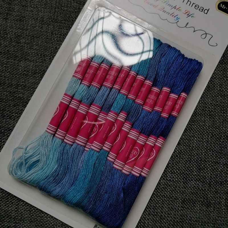 Boxed cross stitch color change 6 strands 8 m stitch color embroidery thread terylene cotton 12 pieces embroidery thread 22
