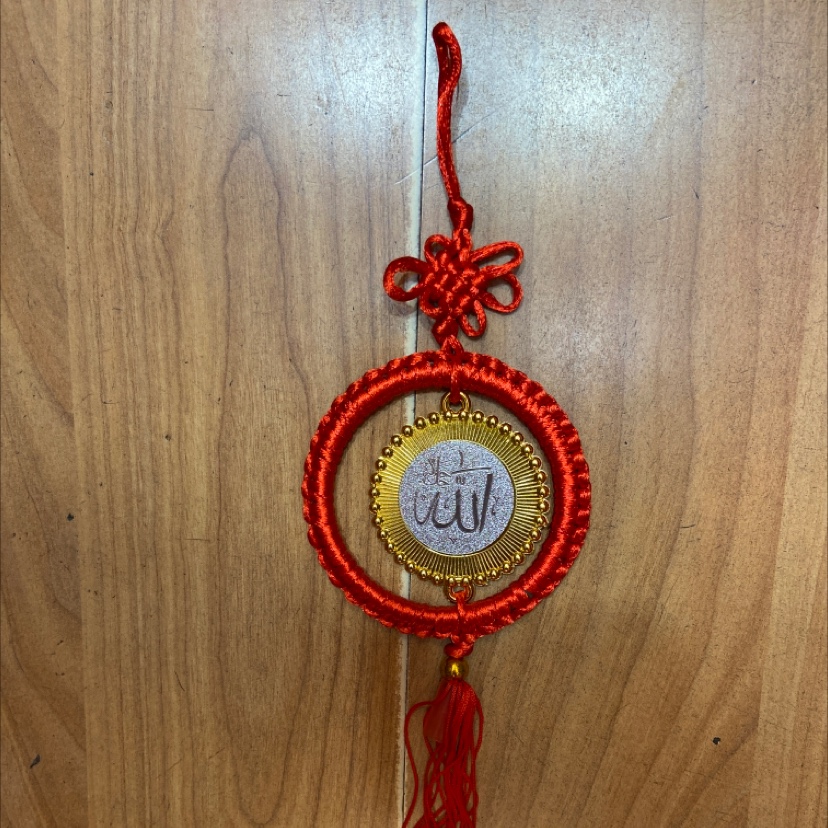 Summary Red Circle Middle East silver pendant