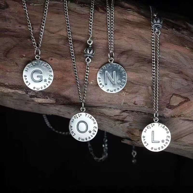 晶珀丽饰品品牌钛钢字母韩国大东门时尚潮流项链详情图8