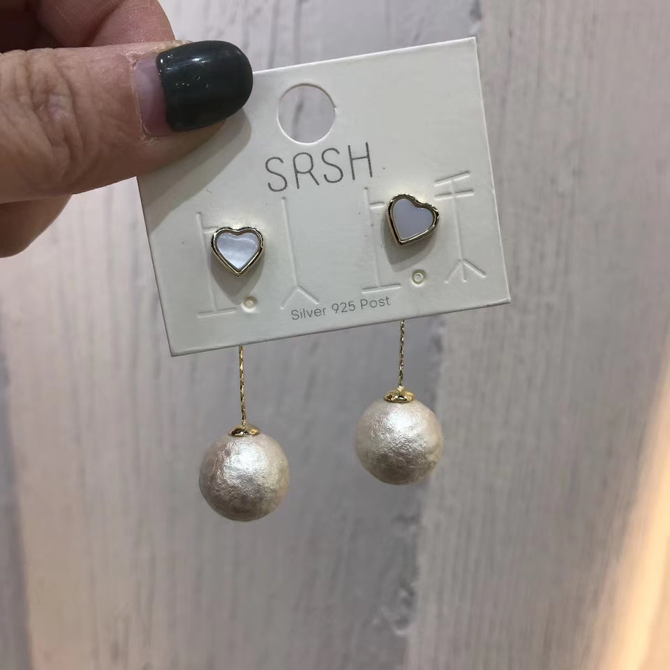 French earrings 2021 New style, trendy and niche, pure silver stud earrings, high-end summer light luxury earrings for women, summer 1 Application Scenario