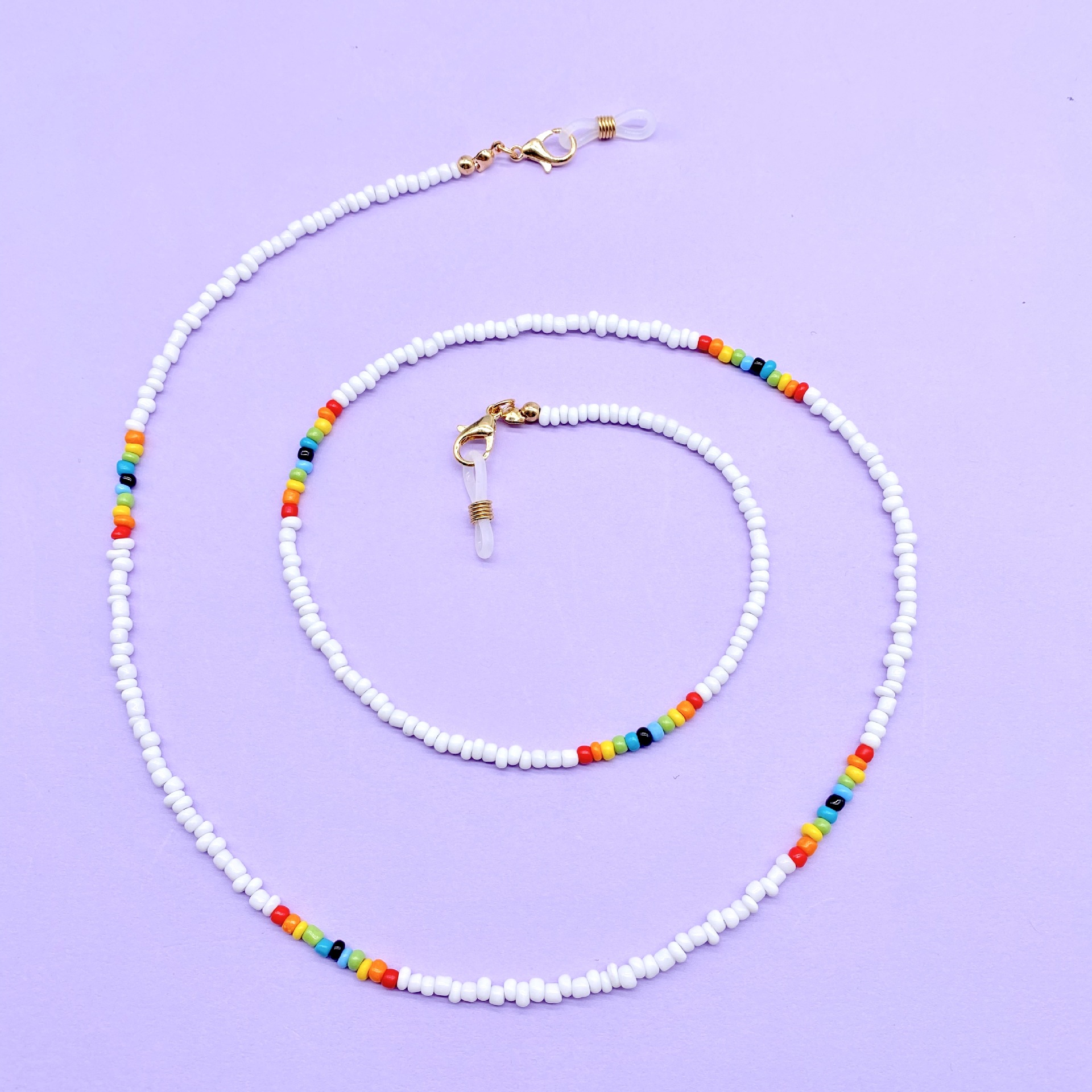 Mask chain glasses chain multi-colored rice beads candy color rice beads glasses chain glasses rope