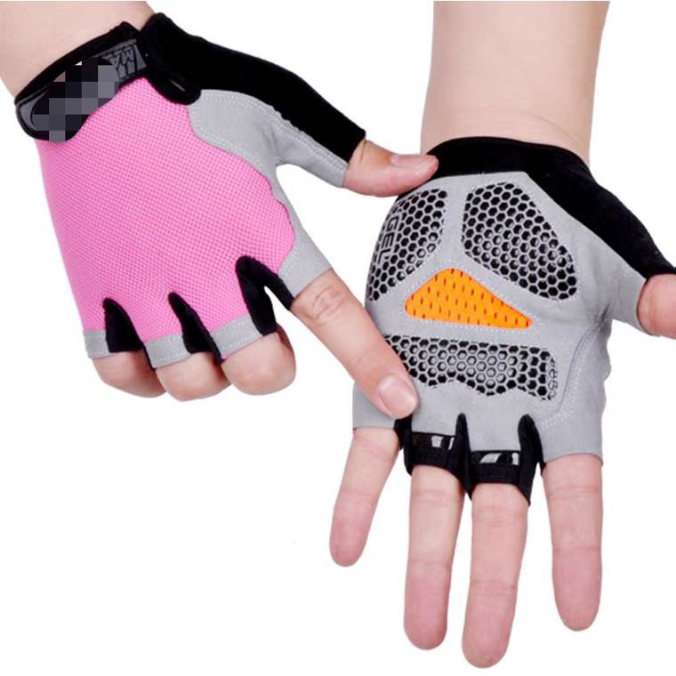 Half finger sunscreen gloves for men summer women thin cycling non-slip driving sports leakage finger half breathable