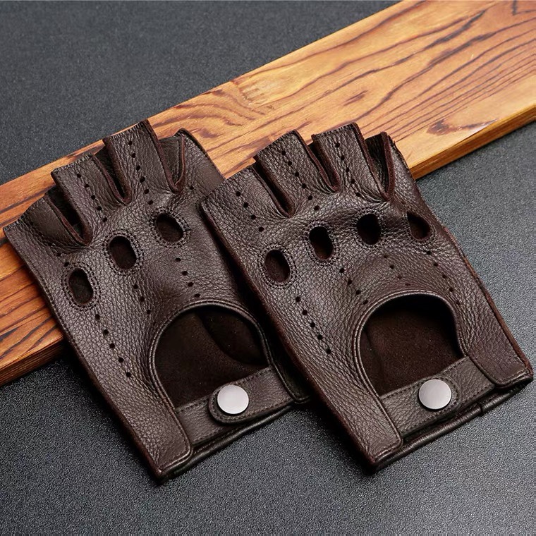 Bike ride Harley motorcycle original men's half finger deerskin combat wear-resistant fitness motorcycle