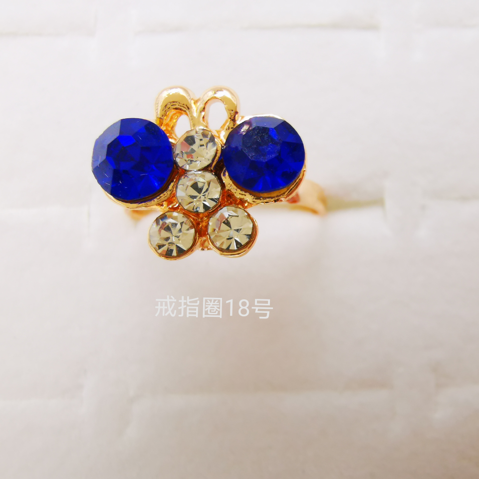 动物系列 彩钻合金戒指 电镀仿金经典款1505