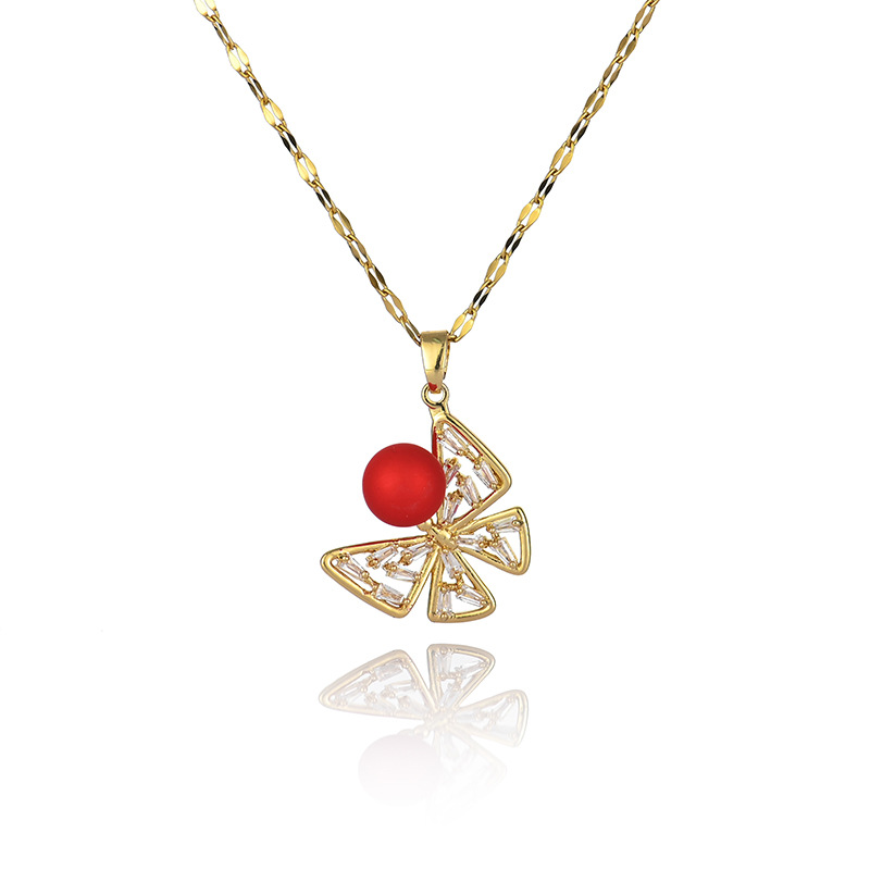 Korean version internet-famous pearl necklace, fashionable and simple, women's collarbone chain, neck chain, gold-plated pearl pendant manufacturer wholesale 2 detail image 5