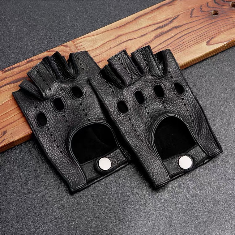Bike ride Harley motorcycle original men's half finger deerskin gloves combat wear fitness bike free shipping