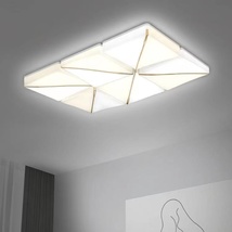 飞利浦悦田LED吸顶灯长方形六格105w智能遥控设置调光卧室书房客厅灯具现代简约