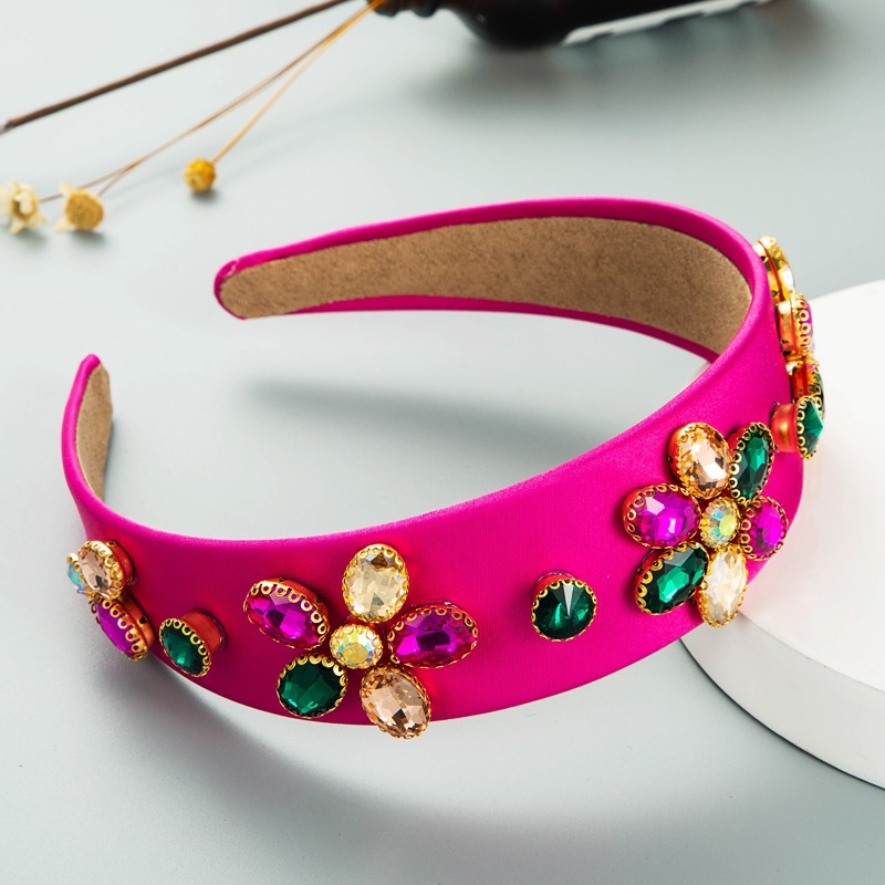 Retro and simple Baroque flower-shaped hair band full figure