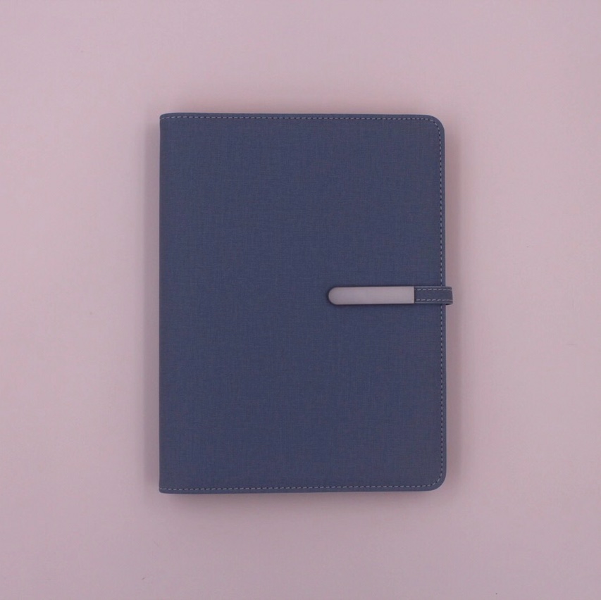 厂家定制创意B5记事本日记本子pu皮面办公笔记本文具定制Logo18-111蓝色