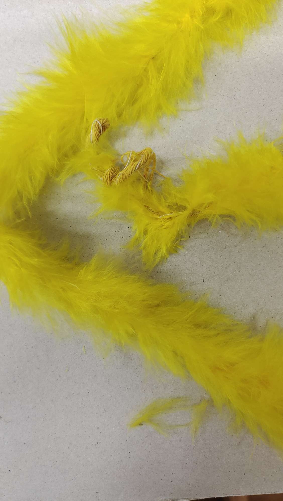 火鸡首毛毛条两米一条黄色白底实物图