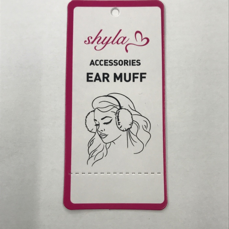 Hanging Line Paper Card Copper Paper White Cardboard Hanging Card Clothing With Temperament 100 Matching Shoes, Hats, Scarves, Ear Muffs