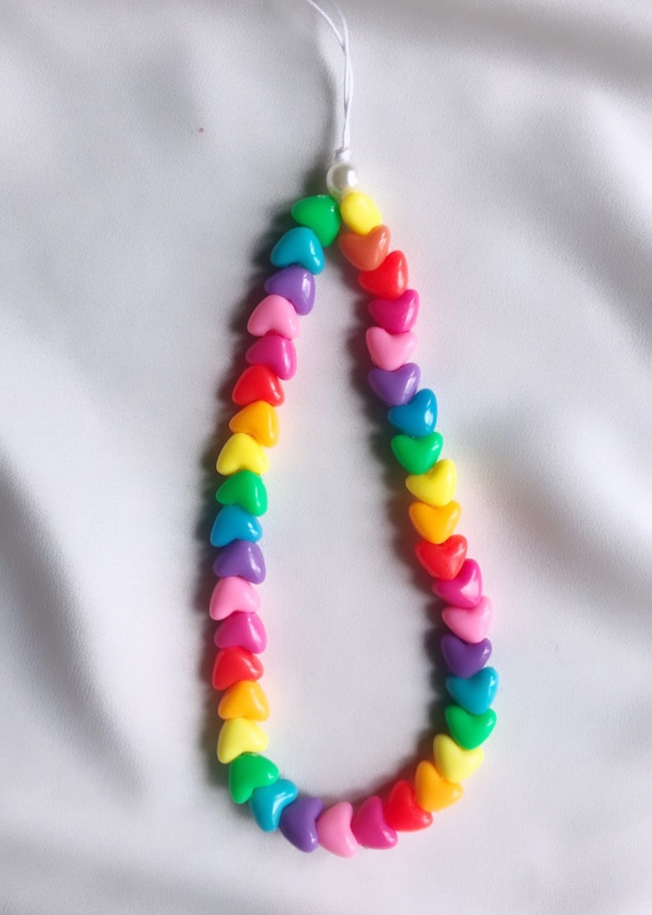 Colorful candy mobile phone lanyard, ins acrylic pendant, decorative mobile phone with pendant chain, European and American keychain pendant detail image 3