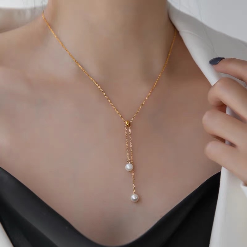 Simple and stylish Korean style necklace, versatile and elegant sweater chain, long style 5 Specification image
