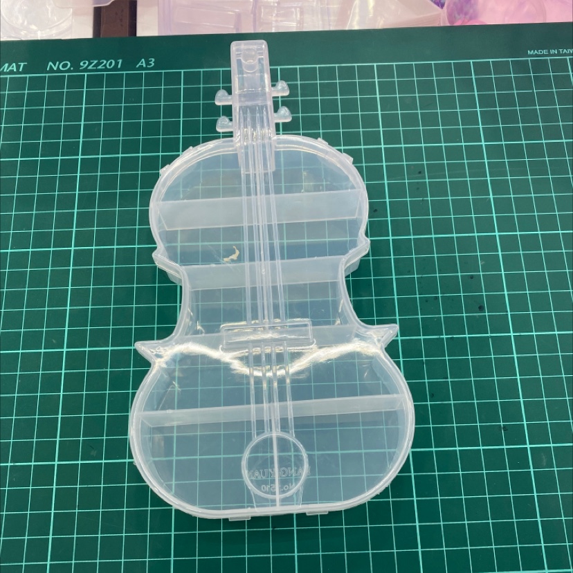 Circle storage box violin white big