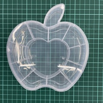 Square storage box Apple white cartoon cute jewelry beads dust proof practical storage box