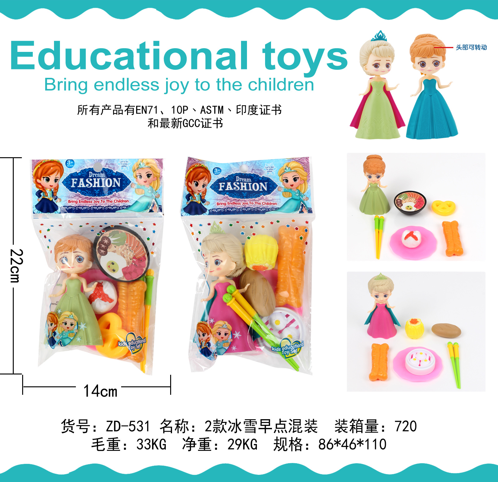 Doll breakfast set details Picture