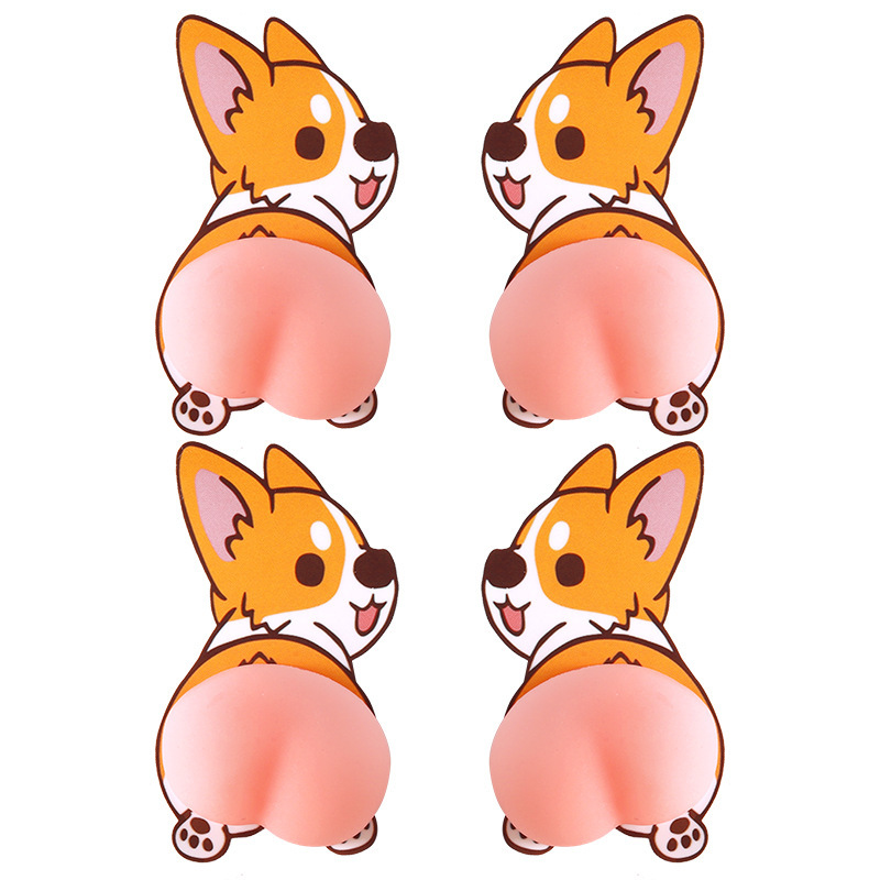 汽车车门防撞趣味小新柯基可爱防刮蹭保护贴后视镜车贴贴细节图