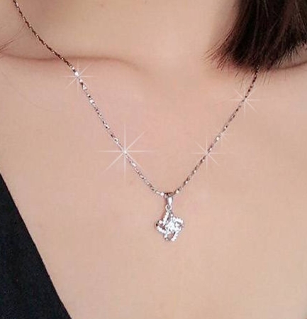 027 Ladies' Summer Pure copper simple and sweet 2021 new Style, light luxury and versatile necklace detail image 2