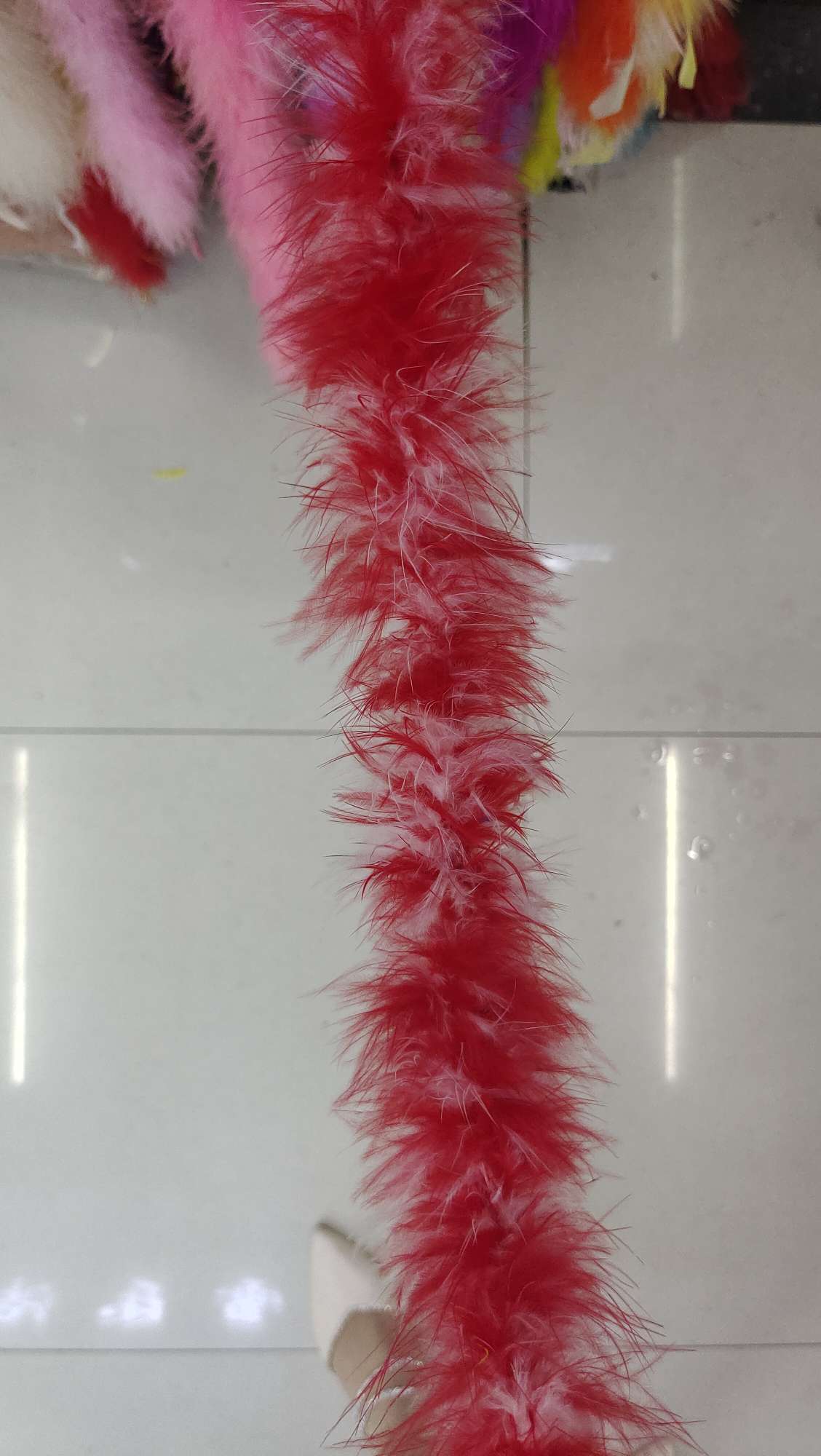 火鸡首毛毛条两米一条三色细节图