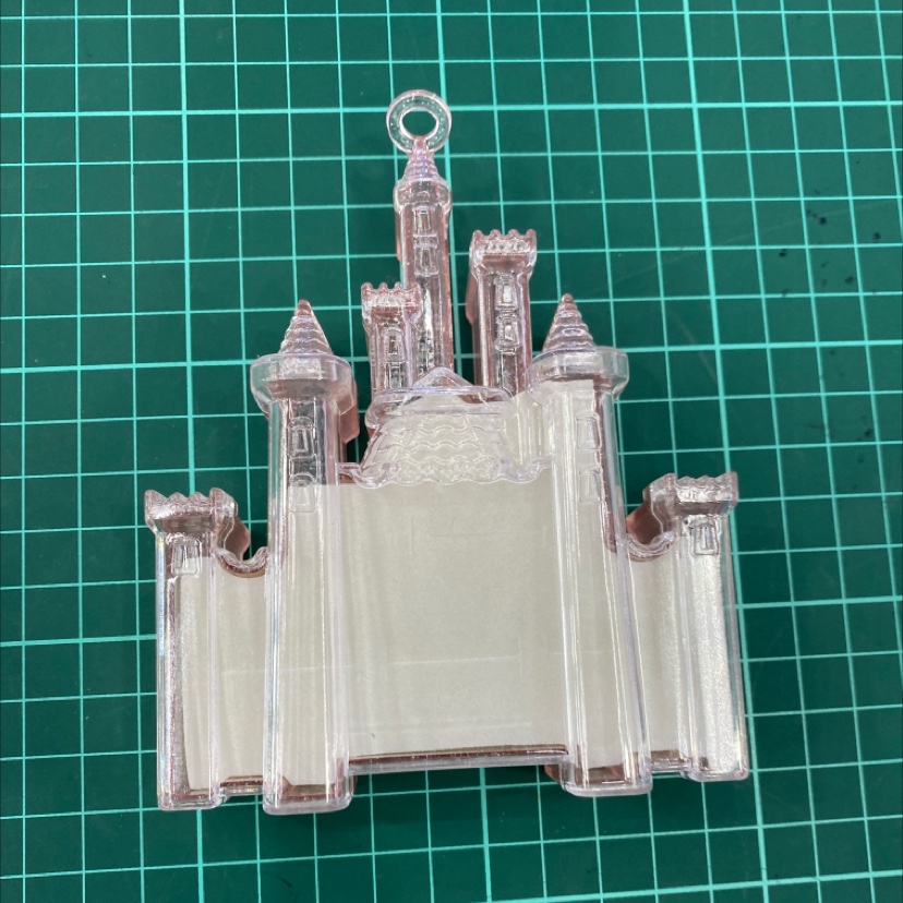 Square box glitter castle cute