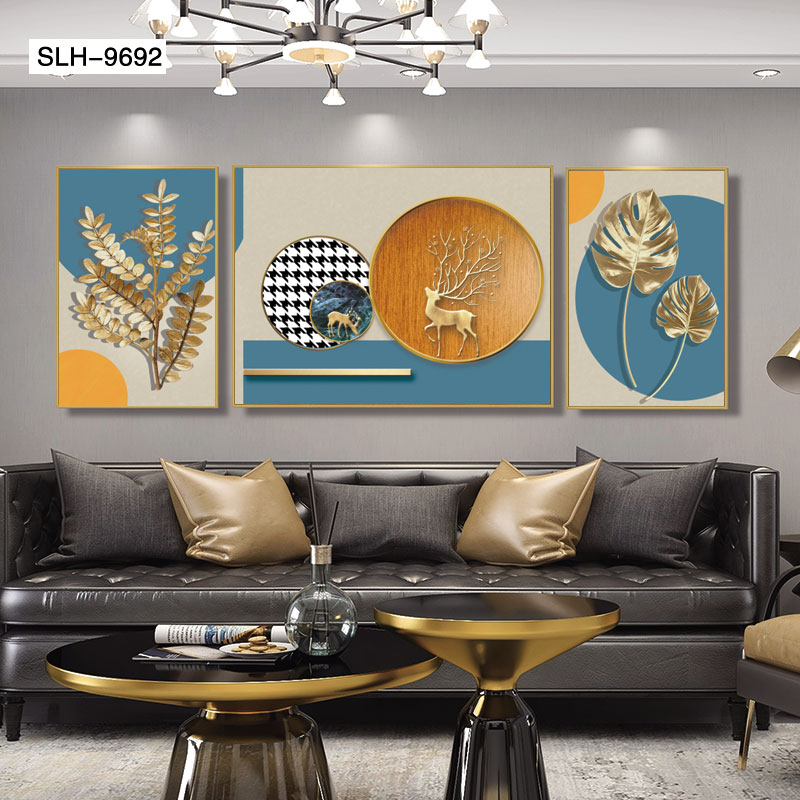 铝合金晶瓷晶贝三联画抽象系列5️⃣详情图1