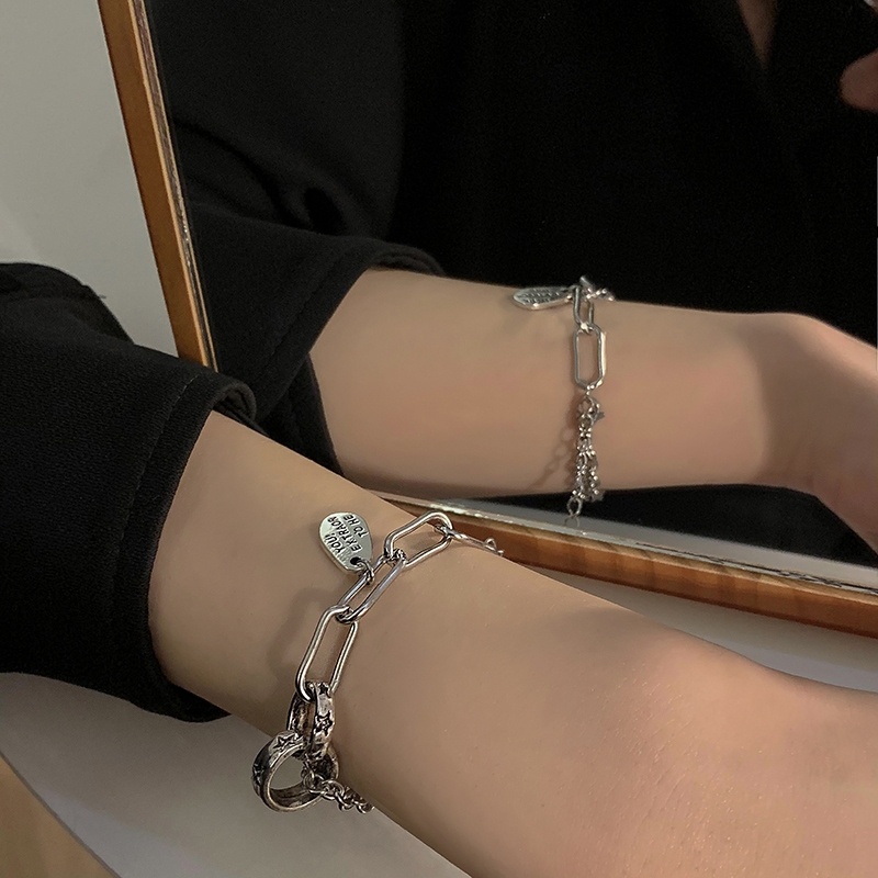 Irregular dangle star pendant bracelet Female summer born ins hip hop style retro folding personalized hand jewelry