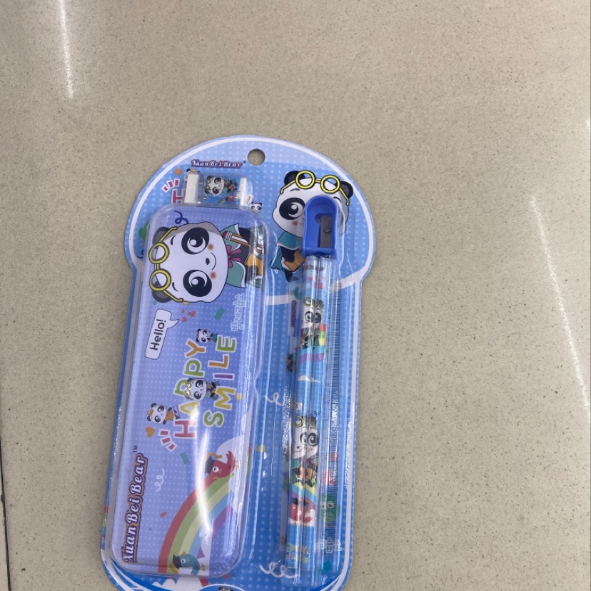 Wangsheng Stationery Office Culture Learning 6013 Set Eraser Pencil Sharpener