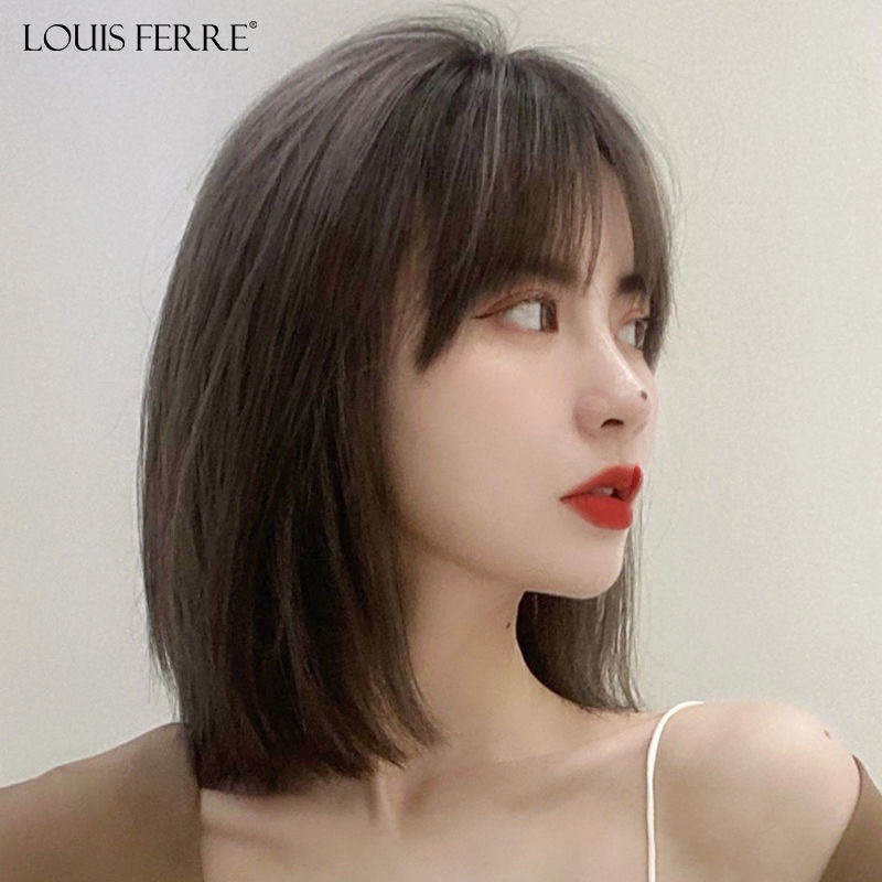 A wig for a woman with short hair, a real person with short and straight hair, a middle-aged or elderly mother with real hair, a natural lady's charm, a full head set, b80 detail image 6