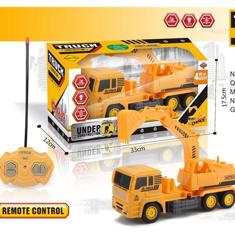 0804-6（灯光四通工程遥控车）挖掘车