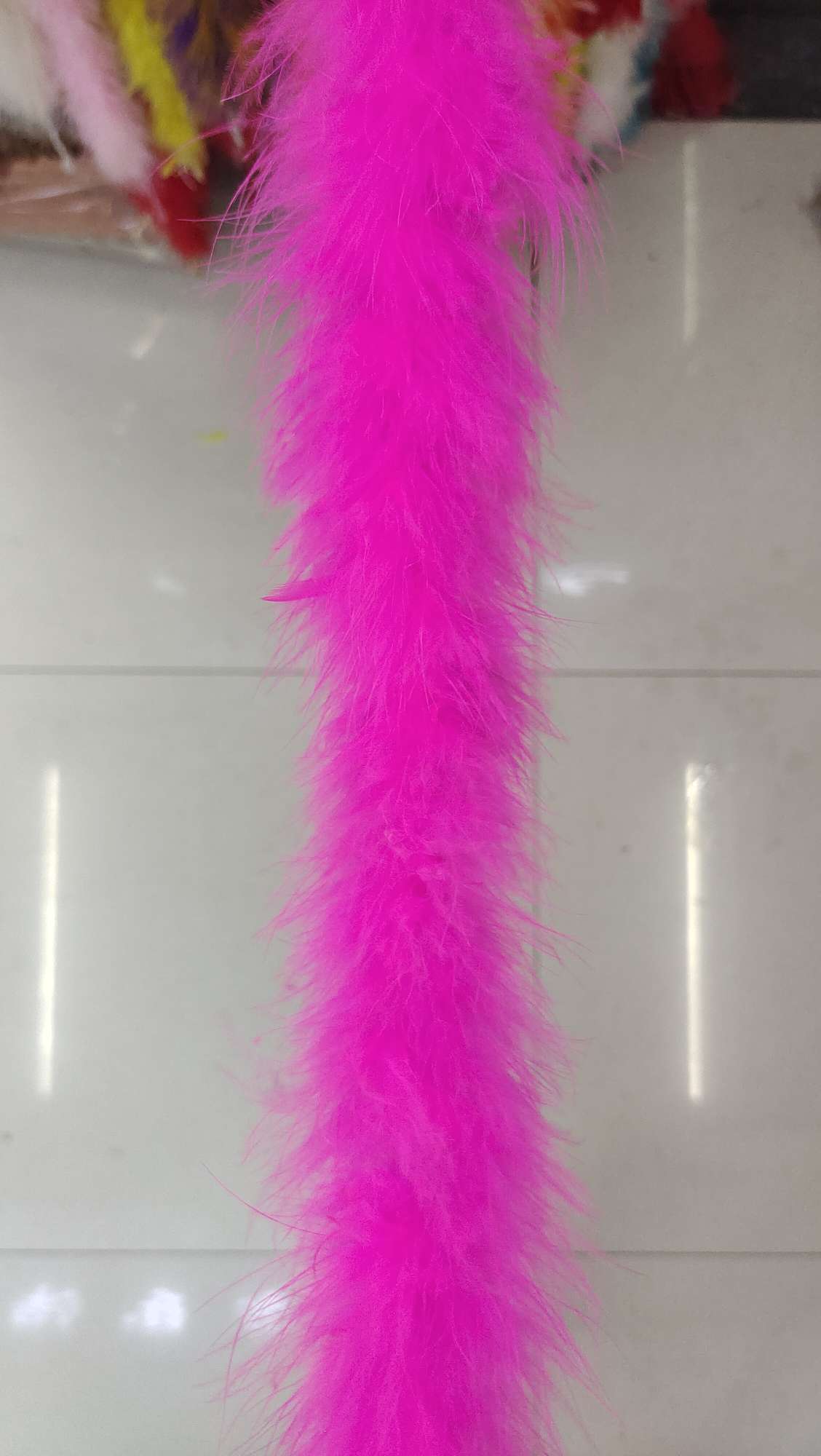 火鸡全绒毛条两米一条粉色产品图