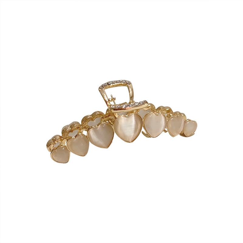 网红透色珍珠后脑勺发抓夹气质大号金属抓夹时尚百搭鲨鱼发夹发卡细节图