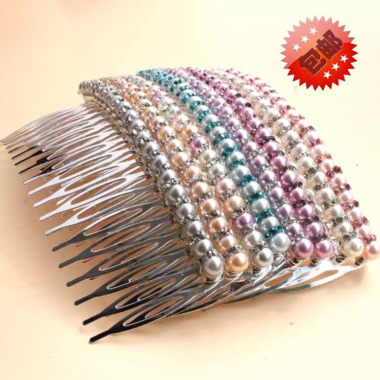 Pearl hair comb clip thumbnail