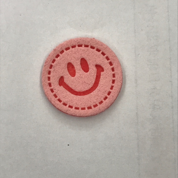 Microfiber Leather Smiley Face Hair Accessory Paste Clothing With Temperament Matching Gloves With Leather Label details Picture