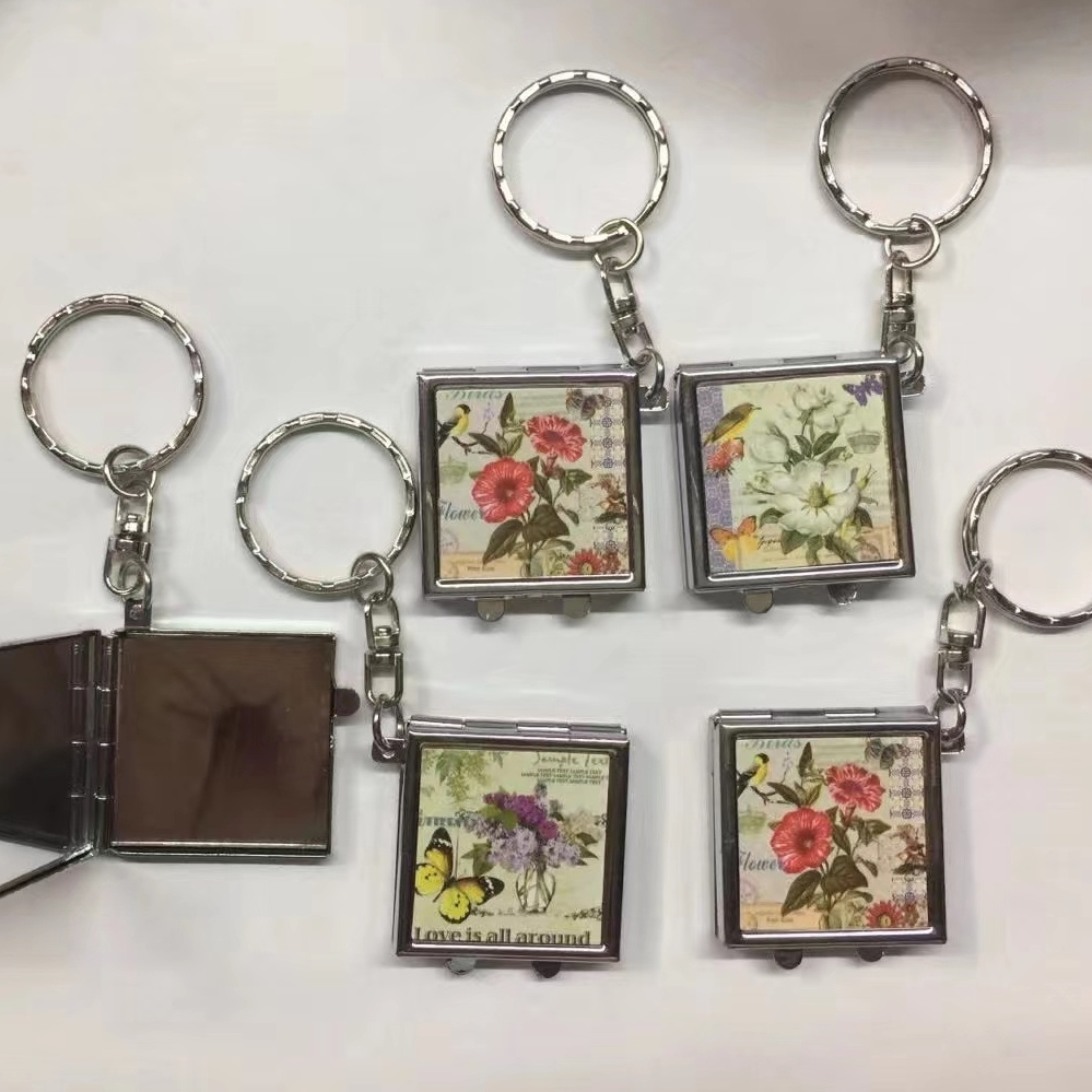 钥匙链化妆镜挂件