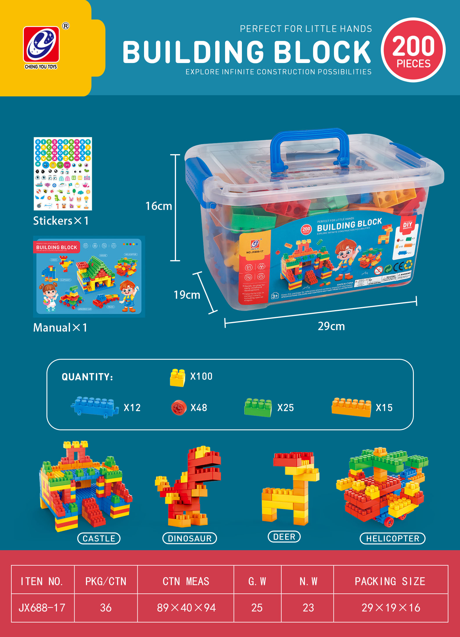 200 boxes of building blocks details Picture