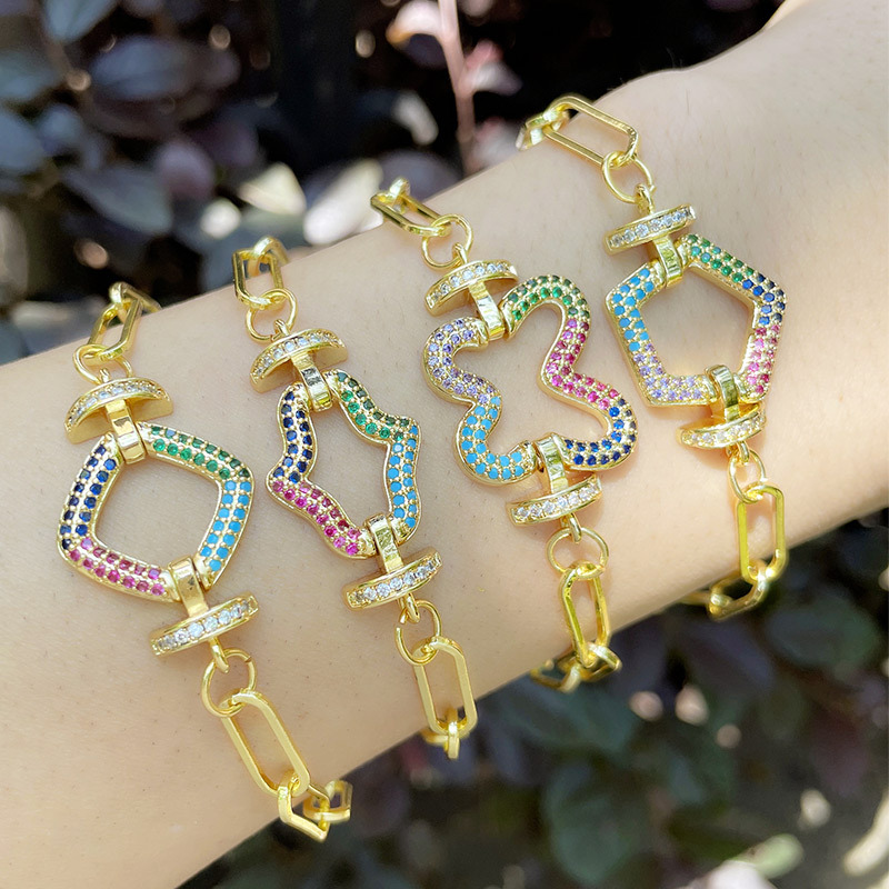 2021 summer new Bohemia decorated with colorful diamond butterfly splicing bracelet ins niche design hand jewelry