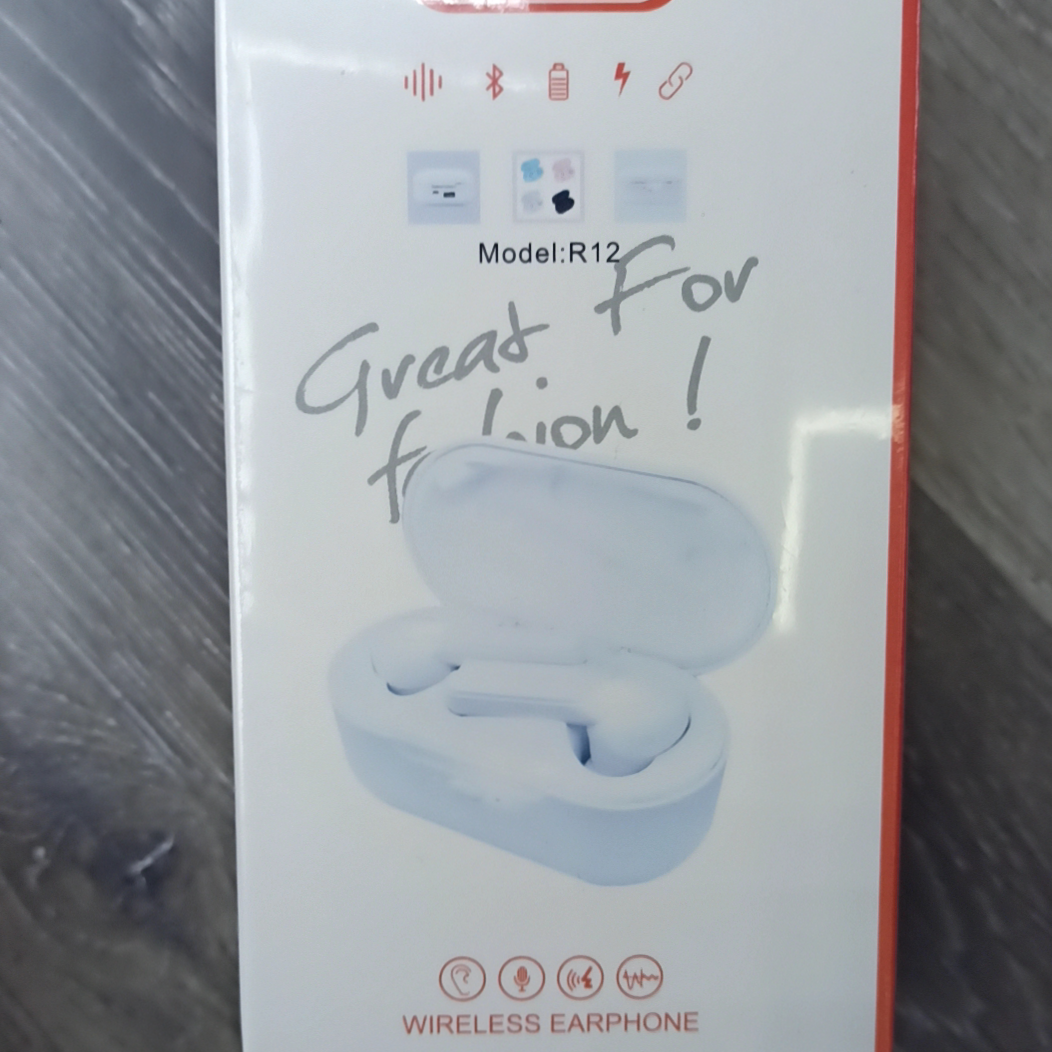 Bluetooth R12 headset Wireless in-ear noise cancelling micro mini sports running extra long standby