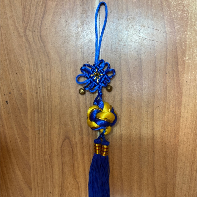 Rice knot bell when crane yellow number 2 lucky ball