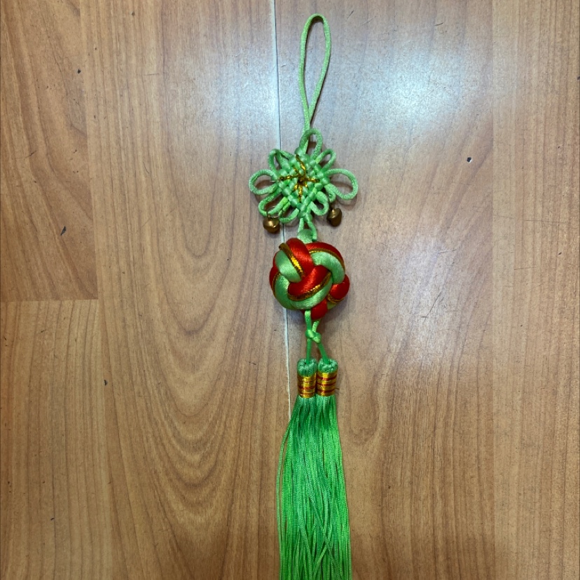 Rice knot when hanging green knot red green No. 2 lucky ball