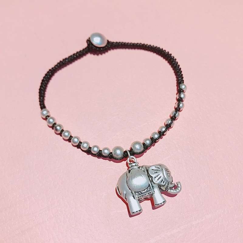 Jingpuli brand JL007 Korean wax thread pure hand-woven longevity anklet pic 7