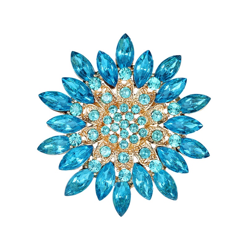 Manufacturers wholesale high-grade crystal brooch women fashion clothing floral corsage pins