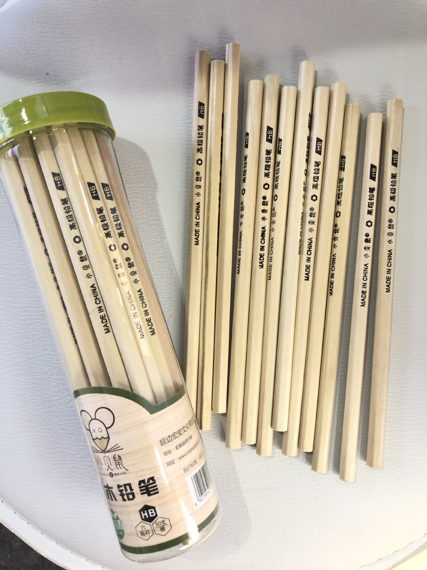 Bo Stationery Manufacturers Direct Wholesale Raw Wood Color Barrel Hb Student Writing Pencils Specification drawing