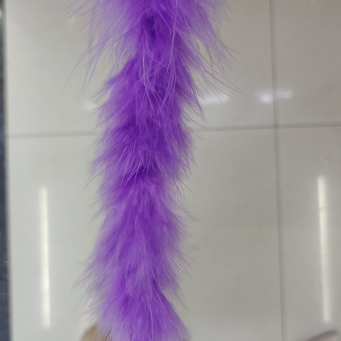 火鸡羽毛条两米一条紫色详情图1