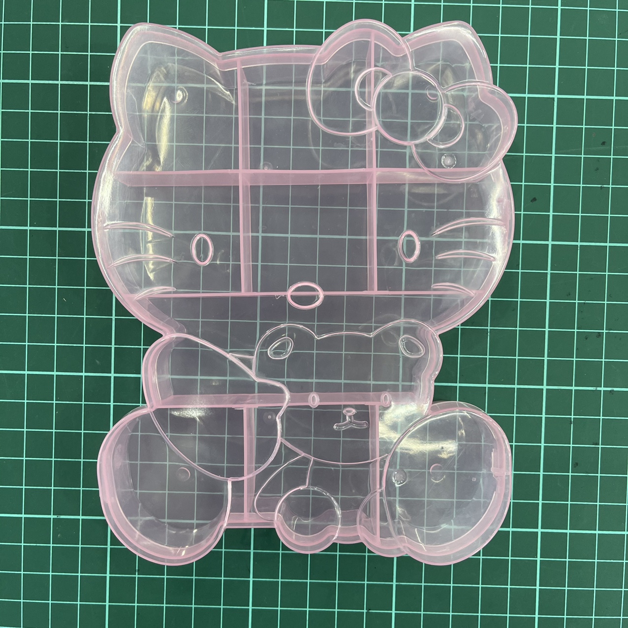 Square storage box hug bear pink