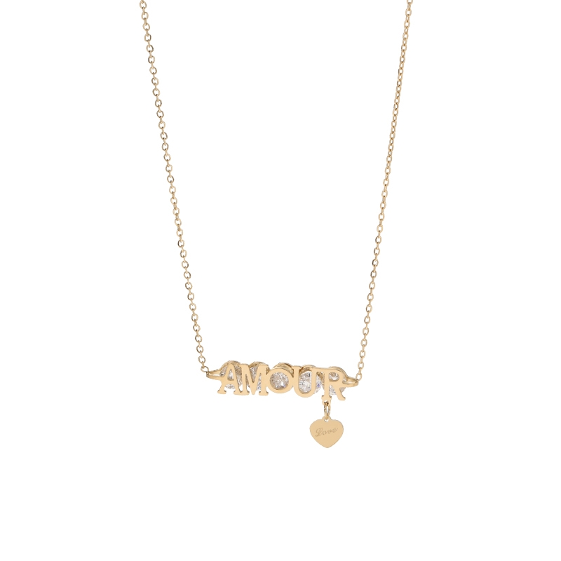 Niche design necklace female fashion network red splicing collarbone chain simple light luxury temperament choker 2021 new amour zircon necklace 83