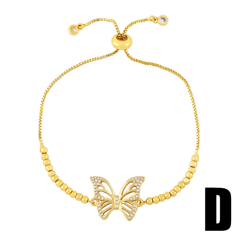 The adjustable zircon butterfly bracelet from Europe and America is a popular and unique accessory for students and best friends Item Picture