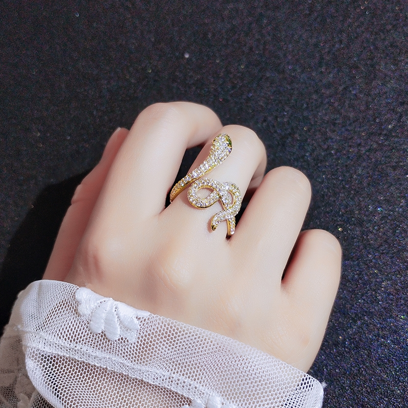 Majestic serpentine ring retro simple cold index finger ring Japanese light luxury network red fashion open ring personality tail ring thumbnail