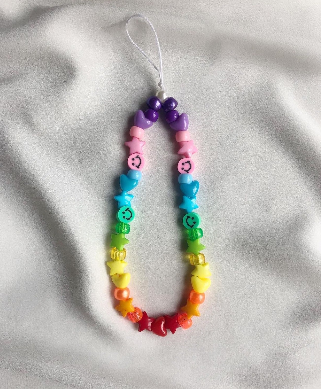 Colorful candy mobile phone lanyard, ins acrylic pendant, decorative mobile phone with pendant chain, European and American keychain pendant detail image 1
