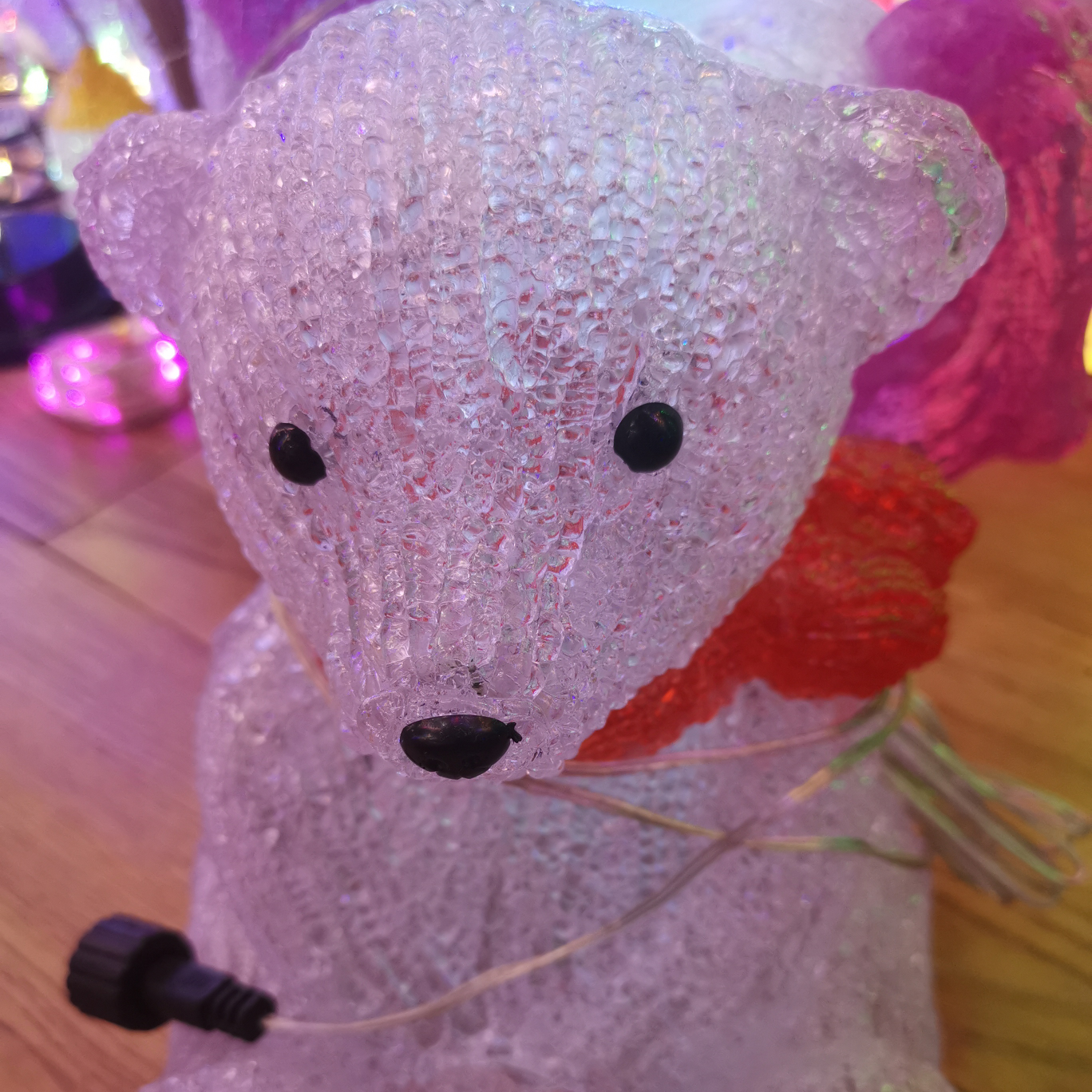 Acrylic sitting bear